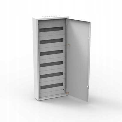 Изображение Sabaj Rozdzielnica natynkowa metalowa 108 moduowa 6x18 436x1055x130 RAL9003 IP30 MN108/6/18