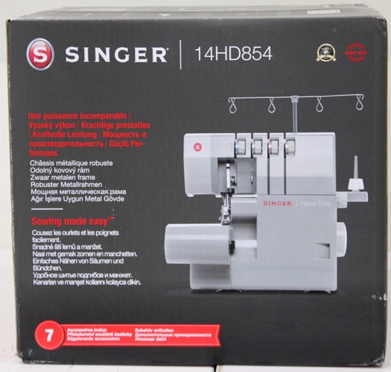 Picture of SALE OUT. Singer Sewing Machine | 14HD-854 Heavy Duty Serger | Number of stitches 8 | Grey | DAMAGED PACKAGING