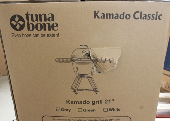 Picture of SALE OUT. TunaBone | Kamado classic 21" grill | Dark grey | DAMAGED PACKAGING AND DAMAGED BODY PAINT