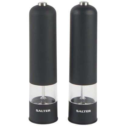 Picture of Salter 7524 BKXRUP3 Soft Touch Electric Mill Set, Matte Black