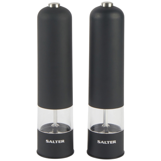 Picture of Salter 7524 BKXRUP3 Soft Touch Electric Mill Set, Matte Black