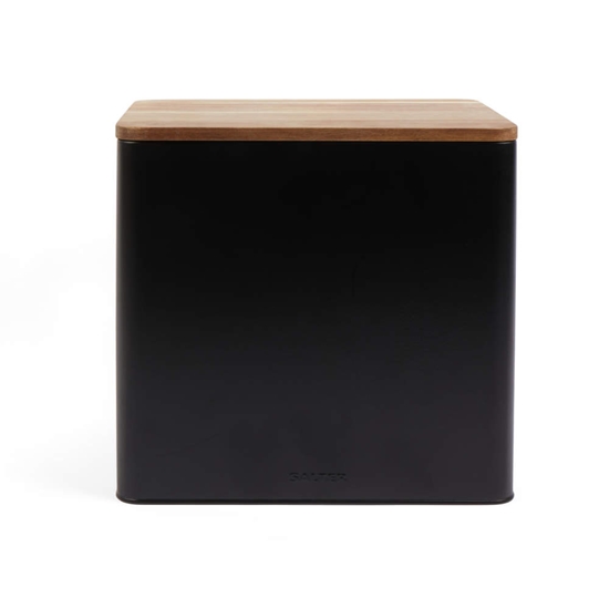 Изображение Salter BW128991 Toronto Bread Bin, Black/Wooden
