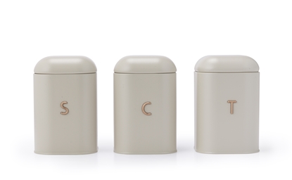 Picture of Salter BW13729OEU7 Pebble 3 Piece Canister Set Stone, Beige