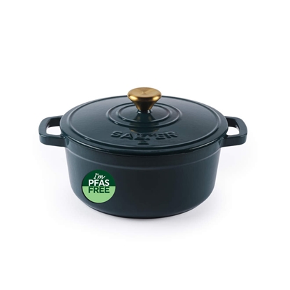 Picture of Salter BW13771GR Chester 3.4L Cast Iron Casserole Pot 24 cm, Green