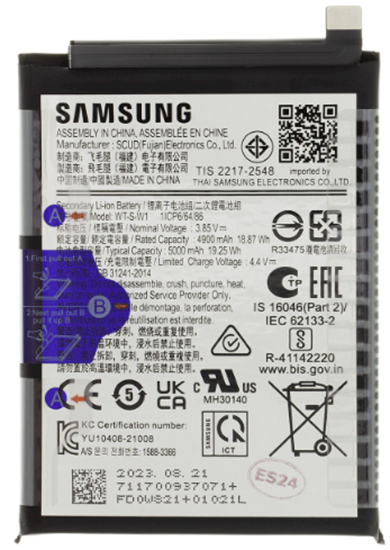 Picture of Samsung SCUD-WT-S-W1 Battery Li-Ion 5000mAh (Service Pack) for Samsung A146 Galaxy A14 5G