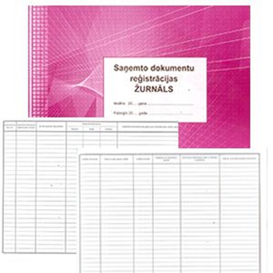 Изображение Saņemto dokumentu reģistrācijas žurnāls ABC A4Ž,