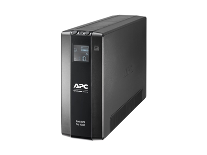Picture of Schneider Electric APC Back-UPS Pro, tower, 230V, 8x IEC C13 outlets, AVR, LCD, user-replaceable battery | BR1300MI | 1300 VA | 780 W | 230 V