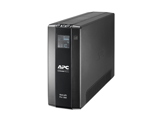 Picture of Schneider Electric APC Back-UPS Pro, tower, 230V, 8x IEC C13 outlets, AVR, LCD, user-replaceable battery | BR1300MI | 1300 VA | 780 W | 230 V