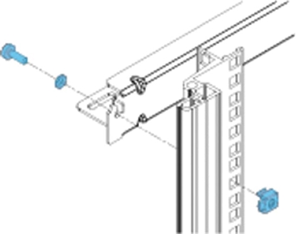 Изображение Schroff 19" Assembly Kit, 4 x Screw M5x12, Earthing Nut M5 for Slide Rails