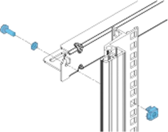 Изображение Schroff 19" Assembly Kit, 4 x Screw M5x12, Earthing Nut M5 for Slide Rails