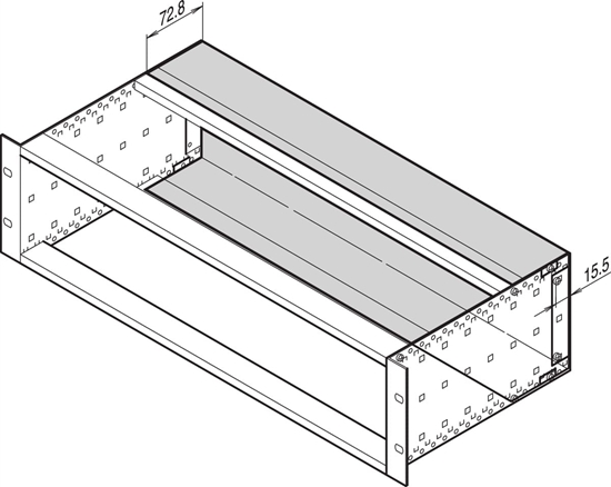 Picture of Schroff EuropacPRO Rear Hood for Stainless Steel EMC Gasket, 3 U, 84 HP