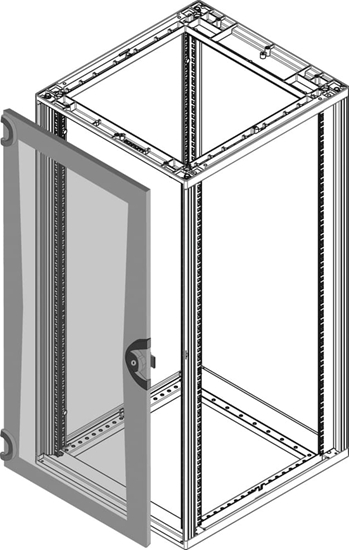 Picture of Schroff Novastar Glazed Acrylic Glass Door, RAL 7021, 20 U 553W