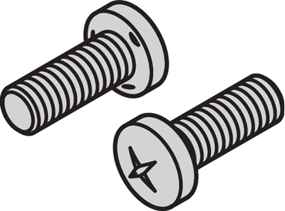 Attēls no Schroff Panhead Screw, Pozidrive, Cross Recess M5x12, Steel Zinc Plated
