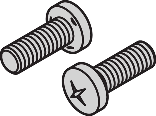 Picture of Schroff Panhead Screw, Pozidrive, Cross Recess M5x12, Steel Zinc Plated
