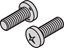 Attēls no Schroff Panhead Screw, Pozidrive, Cross Recess M5x12, Steel Zinc Plated
