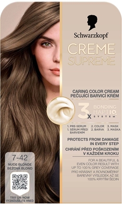 Picture of LOreal Paris SCHWARZKOPF Creme Supreme Farba do wosów odcie 7-42 Cool Ash Light Blonde