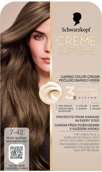 Picture of LOreal Paris SCHWARZKOPF Creme Supreme Farba do wosów odcie 7-42 Cool Ash Light Blonde