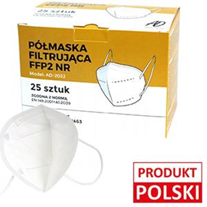 Attēls no Sejas maska FFP2 balta AD-2022 EN 149:2001+A1:2009