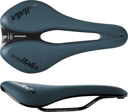 Picture of Selle Italia Siodo SELLE ITALIA NOVUS BOOST EVO GRAVEL TM, Superflow L (id match - L3), Manganese Rail, Soft-Tek, 242g, Niebieskie