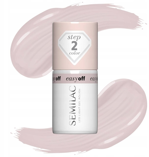 Изображение Semilac SEMILAC Easy Off Lakier hybrydowy Led Light Almond Milk 7 ml