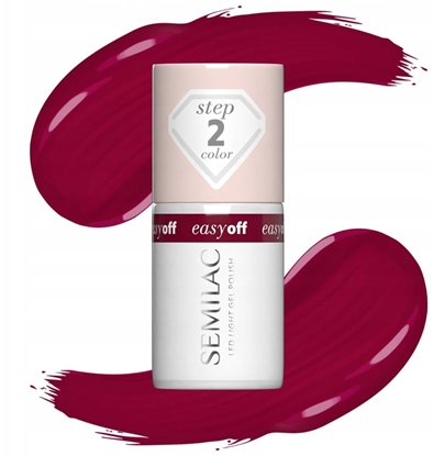 Attēls no Semilac SEMILAC Easy Off Lakier hybrydowy Led Light Cherry Coke 7 ml