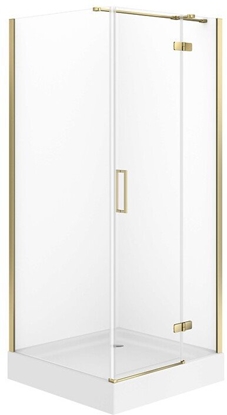 Attēls no SET D11 KABINA CITY KWADRAT PRAWA ZOTA 80X80X195+BR TAKO 80X16 WIR