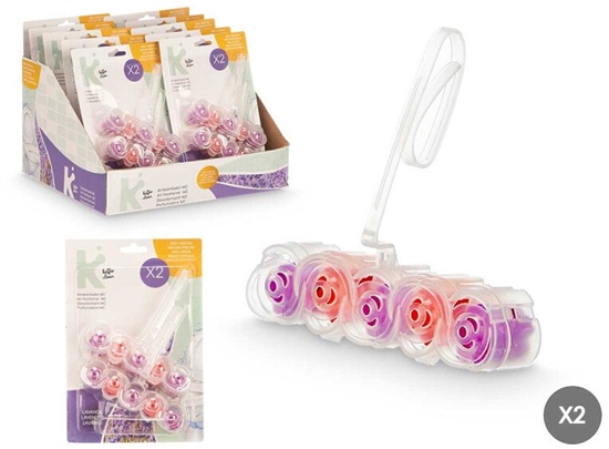 Изображение Set of 2 WC bowl cleaner-freshener, lavender scent, 50 g, 10831, Kipit