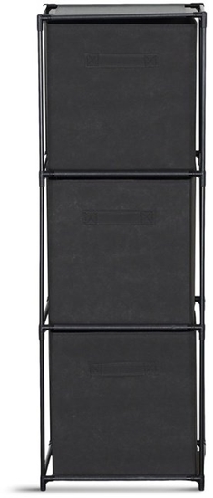 Изображение Malys Group SHELF M WITH BOXES BLACK 34.5X34.5X101