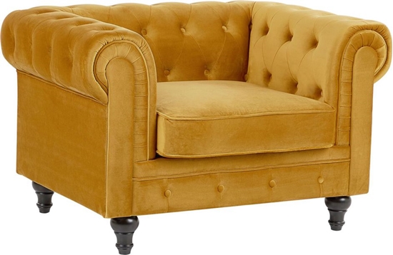 Изображение Shumee Fotel welurowy óty CHESTERFIELD