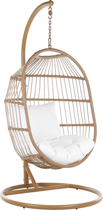 Attēls no Shumee Fotel wiszcy ze stojakiem rattanowy beowy ALBA