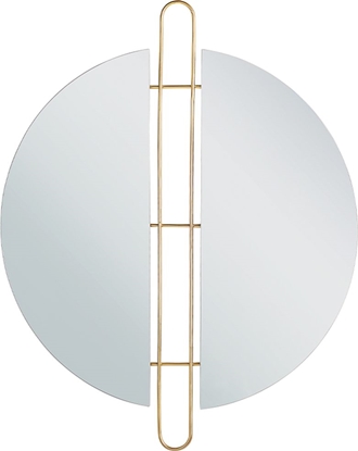 Picture of Shumee Metalowe okrge lustro cienne 52 cm zote ATTIN