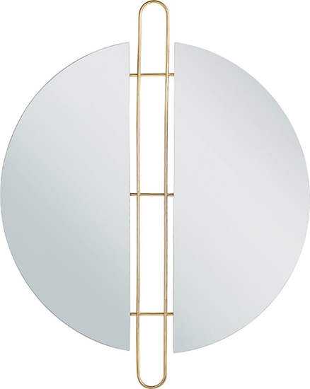 Picture of Shumee Metalowe okrge lustro cienne 52 cm zote ATTIN