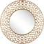 Изображение Shumee Stalowe okrge lustro cienne 80 cm zote BOURDON