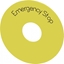 Picture of Siemens Etykieta podkadkowa óta z inskrypcj: emergency stop rednica zewn. 75mm wewn. 225mm grubo 2mm 3SU1900-0BB31-0DA0