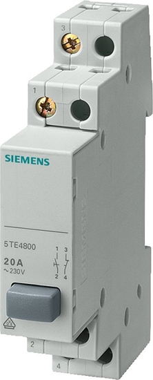 Picture of Siemens Przycisk moduowy 20A 1Z 1R szary monostabilny 5TE4800