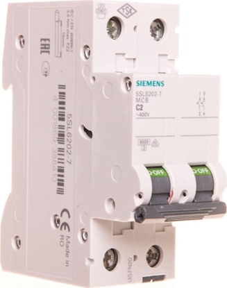 Picture of Siemens Wycznik nadprdowy 2P C 2A 6kA AC 5SL6202-7