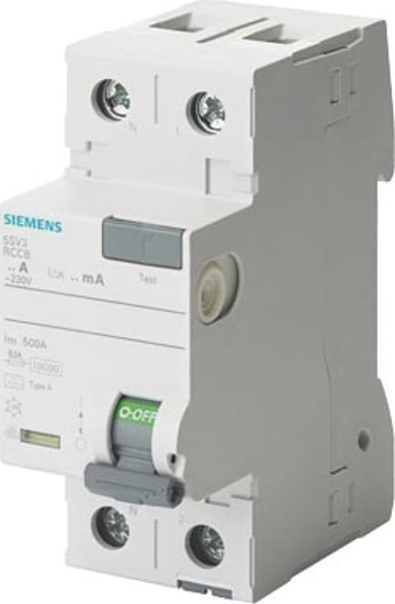 Picture of Siemens Wycznik rónicowoprdowy 2P 40A 0,03A typ A 5SV3314-6KL