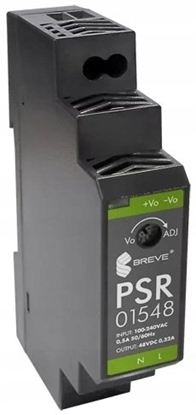 Picture of SilentiumPC Zasilacz impulsowy PSR 01548 230/ 48VDC 0,32A 15W na szyn DIN, Zasilanie: 85-264VACVAC, Ta70, 17000-1554