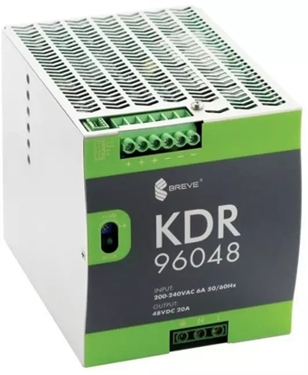 Picture of SilentiumPC Zasilacz KDR 96048 230/ 48VDC 20A 960W na szyn DIN, Napicie: 180-264VAVAC, Ta70, 17000-1822