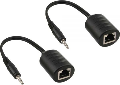 Attēls no System przekazu sygnau AV InLine 3.5mm audio przez sie LAN Ethernet - RJ45 - maksymalnie do 50m, komplet (89002)