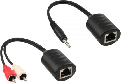 Attēls no System przekazu sygnau AV InLine audio przez sie LAN Ethernet - RJ45, komplet (89003)