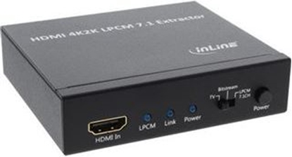 Attēls no System przekazu sygnau AV InLine HDMI 4K2K to 7.1 stereo audio Toslink, HDMI (65007K)