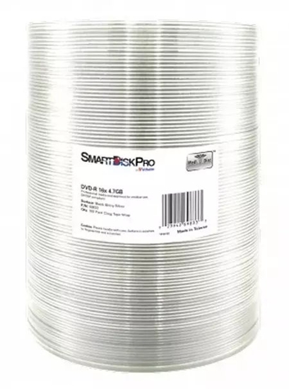 Picture of SmartDisk DVD-R Premium White Inkjet Printable 69827 4.7GB 16x wrap 100-pack 12cm for data archiving