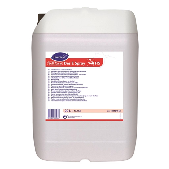 Picture of SOFT CARE DES E SPRAY H5 Šķidrā roku dezinfekcija uz spirta (etanola)  bāzes 20L