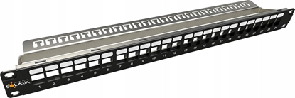 Attēls no Solarix Solarix Modulární neosazený patch panel 24 port 1U SX24M-0-STP-BK-UNI-N