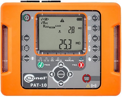 Attēls no Sonel Miernik bezpieczestwa sprzt elektrycznego PAT-10 (WMPLPAT10)