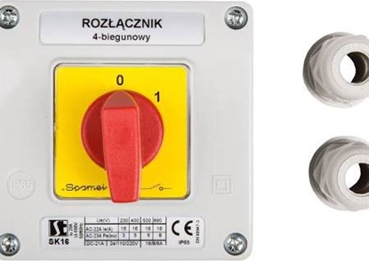 Attēls no Spamel cznik krzywkowy 0-1 4P 16A w obudowie (SK16-2.8210OB11C)