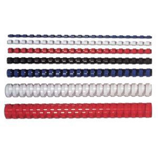 Picture of Spirāles dokumentu iesiešanai, plastmasas, 14 mm, 100 lap., melnas, 100 gab., Fellowes