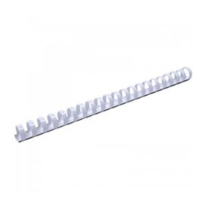 Attēls no Spirāles dokumentu iesiešanai, plastmasas, 16 mm, 120 lap., baltas, 100 gab., Fellowes
