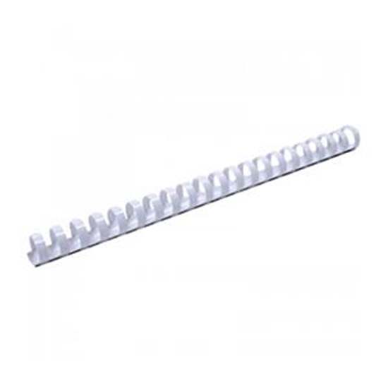 Picture of Spirāles dokumentu iesiešanai, plastmasas, 16 mm, 120 lap., baltas, 100 gab., Fellowes